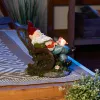 Solar Red Bird Rocking Chair Gnome