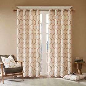 Metallic Geo Embroidered Curtain Panel(Only 1 Pc Panel)